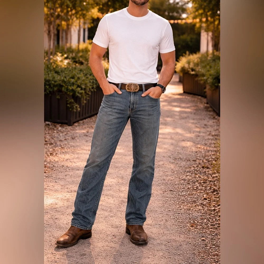 Levi’s 505 Jeans Men’s 38x32 Straight Leg Blue Denim Classic Fit